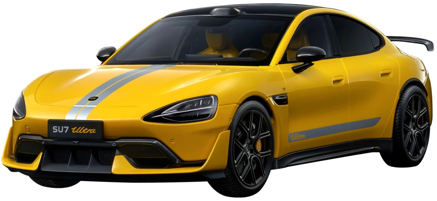 Модель автомобиля уменьшенная Xiaomi SU7 Ultra 1/18 Die-cast Model Car желтый BHR08KQGL