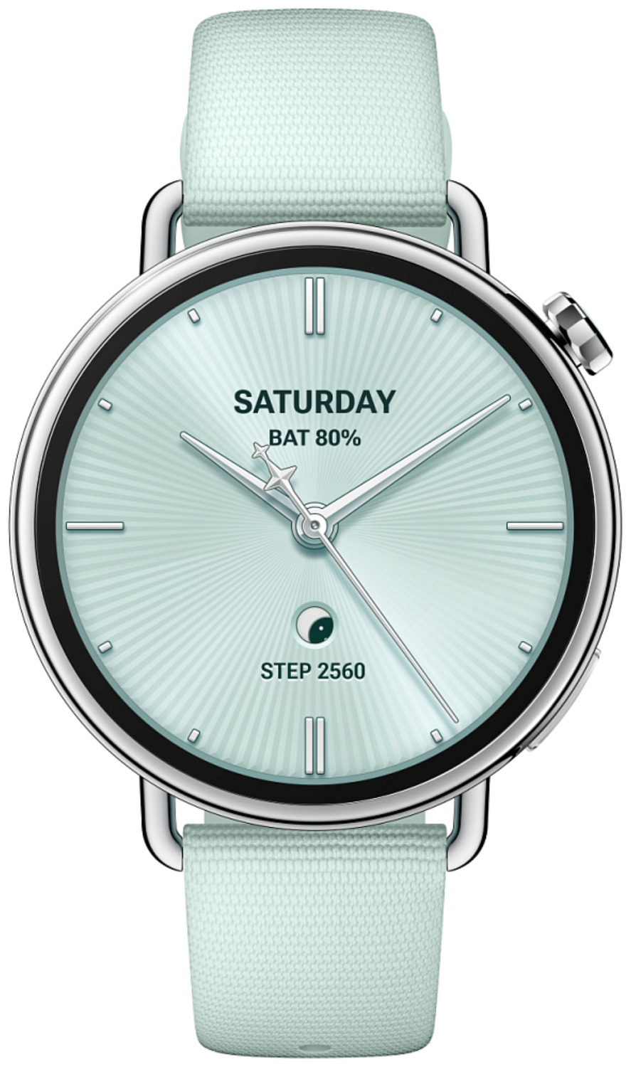 Смарт-часы Xiaomi Watch S4 41mm серебристый с зеленым ремешком BHR080CGL